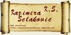 Kazimira Selaković vizit kartica